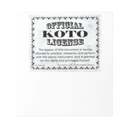江東免許 ノートパッド (正面)