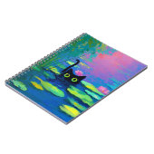 池おもしろいで泳ぐ黒猫 | アー予測できなト ノートブック (左側)