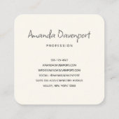 池かわいらしの蓮の花の写真 スクエア名刺 (裏面)