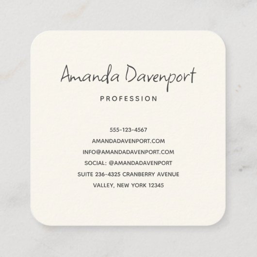 池かわいらしの蓮の花の写真 スクエア名刺 (裏面)