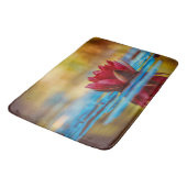 池かわいらしの蓮の花の写真 バスマット (アングル)