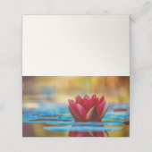 池かわいらしの蓮の花の写真 プレイスカード (外部開封)