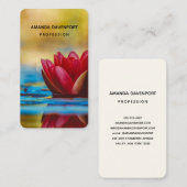 池かわいらしの蓮の花の写真 名刺 (正面/裏面)