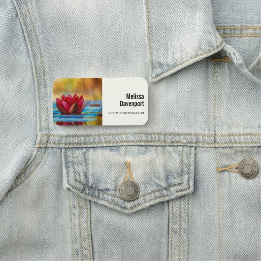 池かわいらしの蓮の花の写真 名札 (インサイチュ)