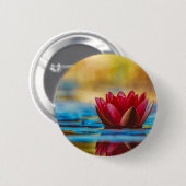 池かわいらしの蓮の花の写真 缶バッジ (正面&裏面)