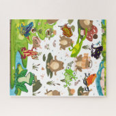 池でカエルがガロール ジグソーパズル (横)