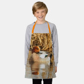 池でハンサムな見知らぬユーラシアのウィゲオンダック エプロン (着用した状態)