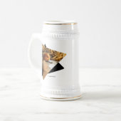 池でハンサムな見知らぬユーラシアのウィゲオンダック ビールジョッキ (正面左)