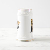 池でハンサムな見知らぬユーラシアのウィゲオンダック ビールジョッキ (中央)