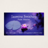 池でピンクと白の蓮の花を癒す (裏面)