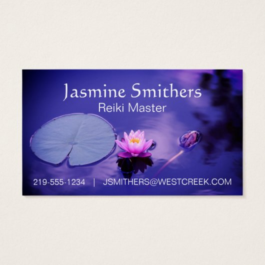 池でピンクと白の蓮の花を癒す (裏面)