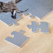 池で上陸しているカナダのガチョウ ジグソーパズル (側面)