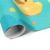 池で泳ぐかわいいアヒル ラッピングペーパー (ロールコーナー)