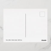 池で泳ぐ水牛（ブバルスブバリ） 箔シーズンポストカード (裏面)