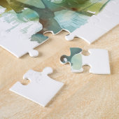 池で泳ぐ水色のカモノハシ ジグソーパズル (側面)