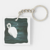 池で白鳥 キーホルダー (裏面)
