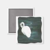 池で白鳥 マグネット (正面/裏面)