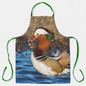 池で美しいおしゃべりのみかん エプロン (正面)