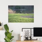 池で釣りをする ポスター (ホームオフィス)