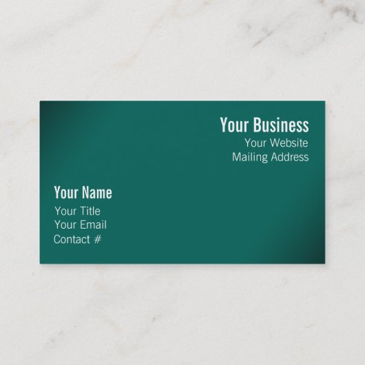 池で鳴き声を上げる緑の羽をしたティール(緑がかった色) 名刺 (裏面)