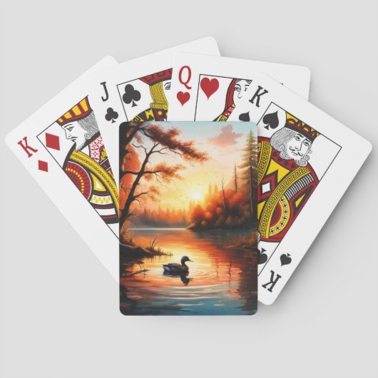 池で鴨する トランプ (裏面)