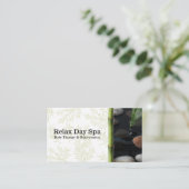 池と竹 | ハーブの枝 名刺 (スタンド正面)