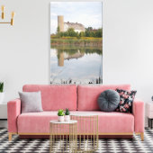 池に映る美しい農場 キャンバスプリント (インサイチュ (リビング))