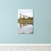 池に映る美しい農場 キャンバスプリント (インサイチュ (ウッドフロア))