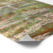 池に橋をかけて水のユリバイモネ ポスター (角)