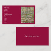 池に橋をかけて水のユリバイモネ 名刺 (正面/裏面)