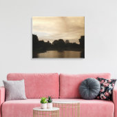 池に沈む夕日 キャンバスプリント (インサイチュ (リビング))