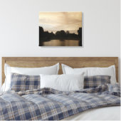 池に沈む夕日 キャンバスプリント (インサイチュ (寝室))