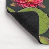 池に浮かぶダリア マウスパッド (コーナー)