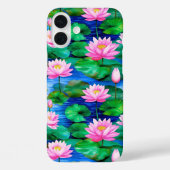 池に浮かぶピンクの蓮の花 Case-Mate iPhoneケース (裏面)
