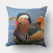 池に浮かぶ美しいみかん クッション (正面)