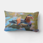 池に浮かぶ美しいみかん ランバークッション (裏面)