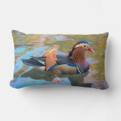 池に浮かぶ美しいみかん ランバークッション (正面)