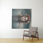 池に浮かぶ花の女性 タペストリー (インサイチュ(横))