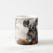池のそばの赤ちゃんコアラ コーヒーマグカップ (中央)