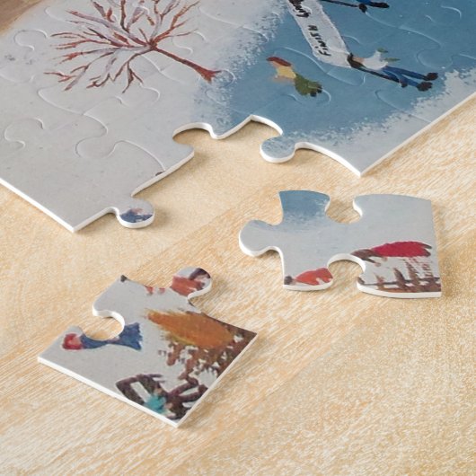 池ののまわりに競走 ジグソーパズル (側面)