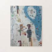 池ののまわりに競走 ジグソーパズル (縦)