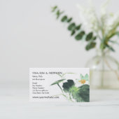 池のはす平和/中国語は絵画の芸術にブラシをかけます 名刺 (スタンド正面)