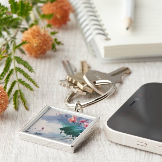 池のはす キーホルダー (側面)