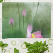 池のはすl中国人のブラシの絵画の芸術 キッチンタオル (折り畳み)