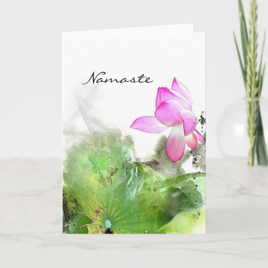 池のはすl中国人のブラシの絵画の芸術 シーズンカード (正面)