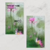 池のはすl中国人のブラシの絵画の芸術 名刺 (正面/裏面)