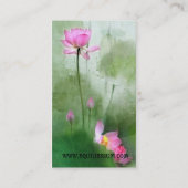 池のはすl中国人のブラシの絵画の芸術 名刺 (裏面)