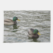 池のアヒル キッチンタオル (横)