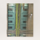 池のアヒル ジグソーパズル (縦)