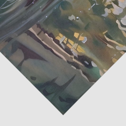 池のアートワークの木のアヒルの分離 薄葉紙 (詳細)